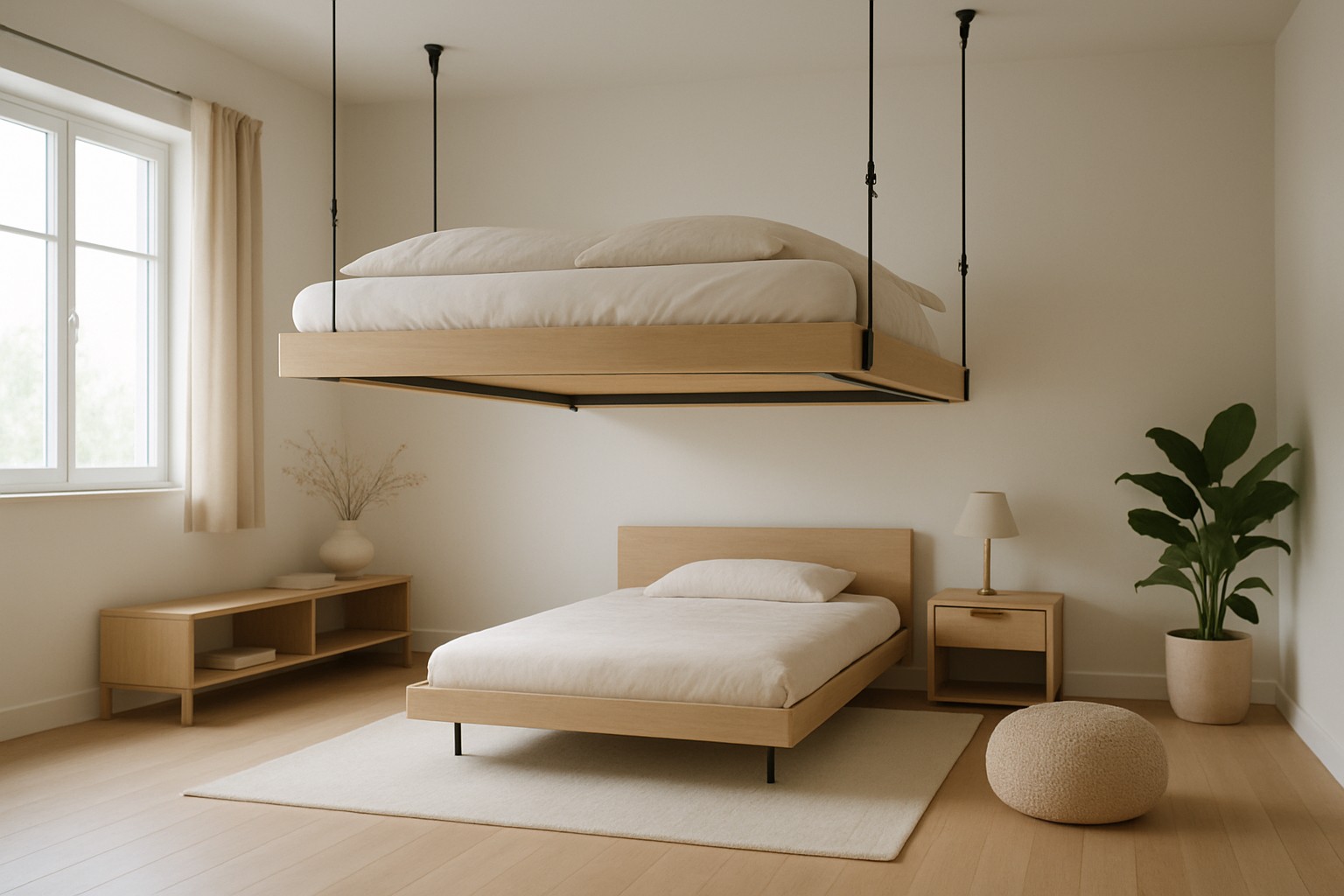 Comment optimiser une chambre avec un lit au plafond