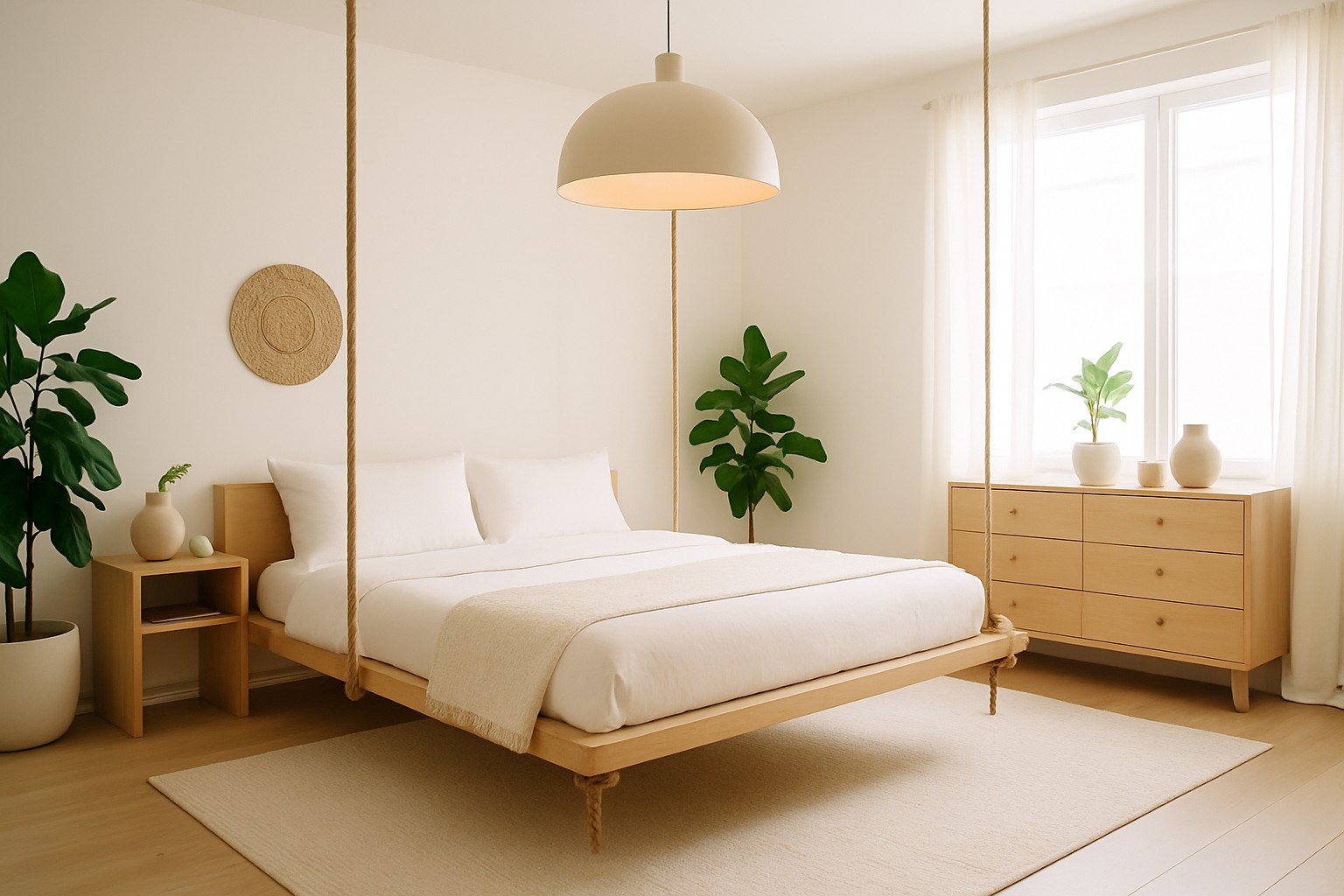 Comment fixer solidement un lit suspendu au plafond?