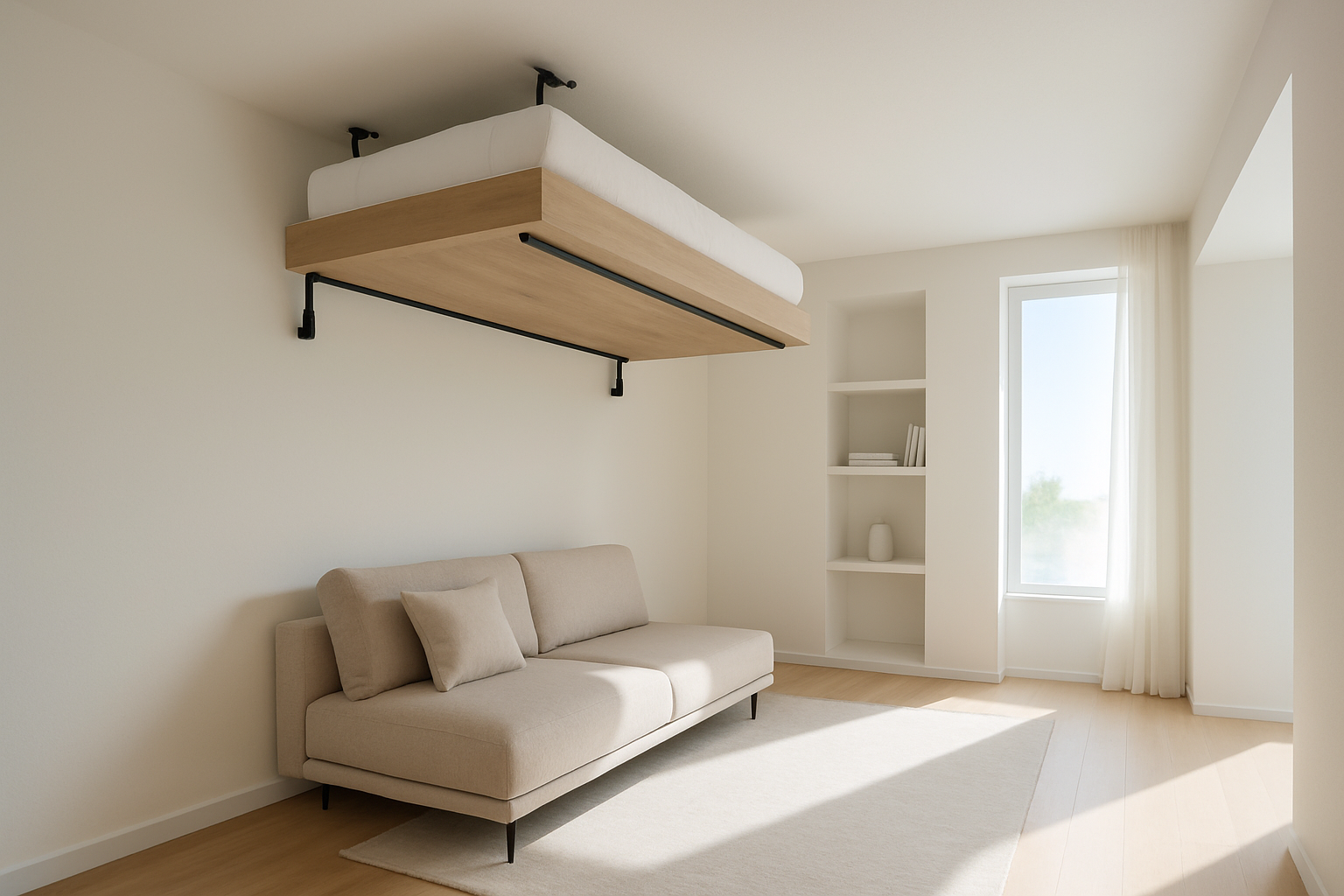 Tout savoir sur les lits escamotables au plafond