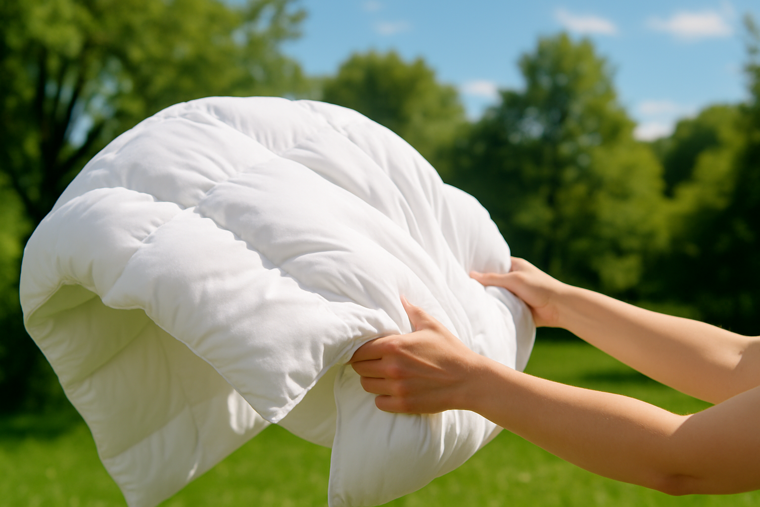 Aération de la couette en plume d