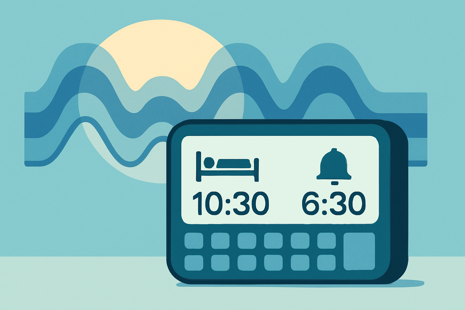 Exemple visuel d’une calculatrice de sommeil montrant différentes options d’horaires recommandés